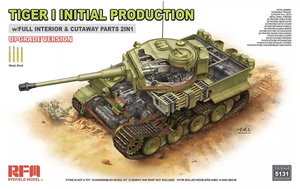 Maquette Rye Field Model 5131 Tiger I, production initiale début 1943 avec intérieur complet, version mise à jour au 1/35