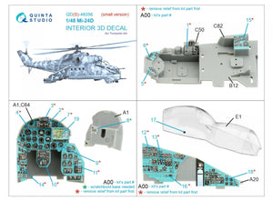 Quinta Studio QDS-48356 Mi-24D 3D-Printed &amp;amp; coloured Interior on decal paper (Trumpeter) (Small version) 1/48 – Bild 2
