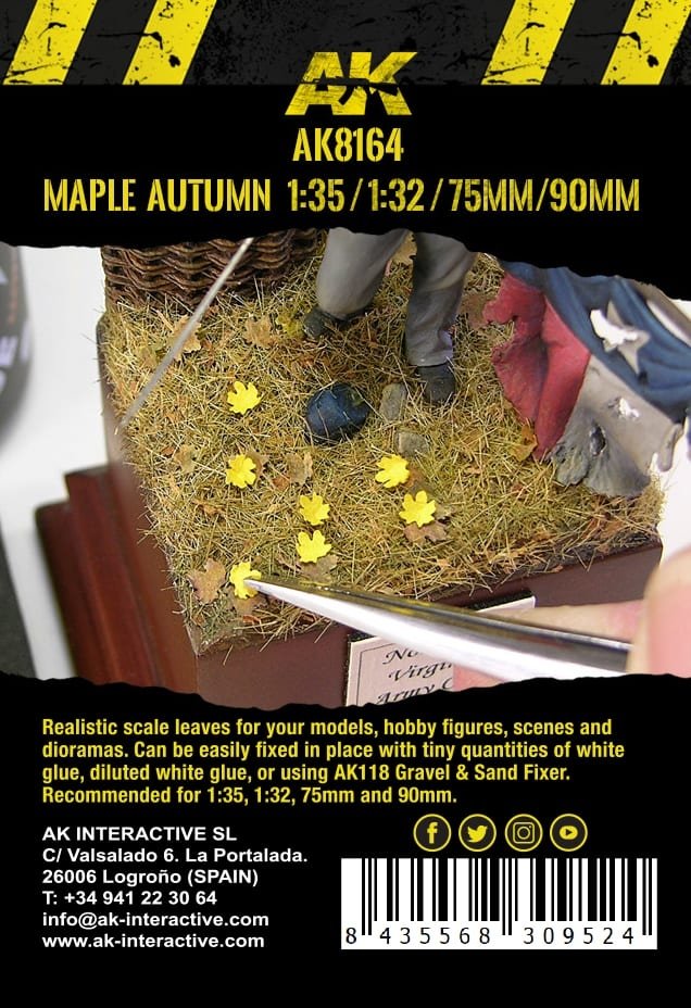AK Interactive AK8164 MAPLE AUTUMN LEAVES 75MM / 90MM 1/32 1/35 – zdjęcie 3