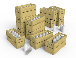 Miniart 35573 MILK BOTTLES &amp;amp; WOODEN CRATES 1/35 – Bild 2
