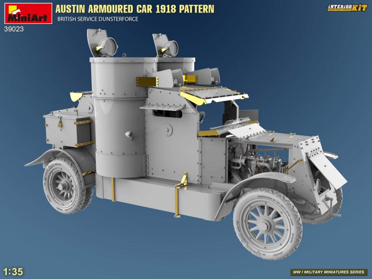 Miniart 39023 AUSTIN ARMOURED CAR 1918 PATTERN. BRITISH SERVICE DUNSTERFORCE. INTERIOR KIT 1/35 – zdjęcie 4