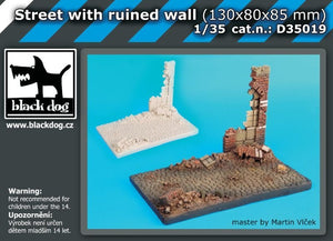 Rue Black Dog D35019 avec mur en ruine 1/35