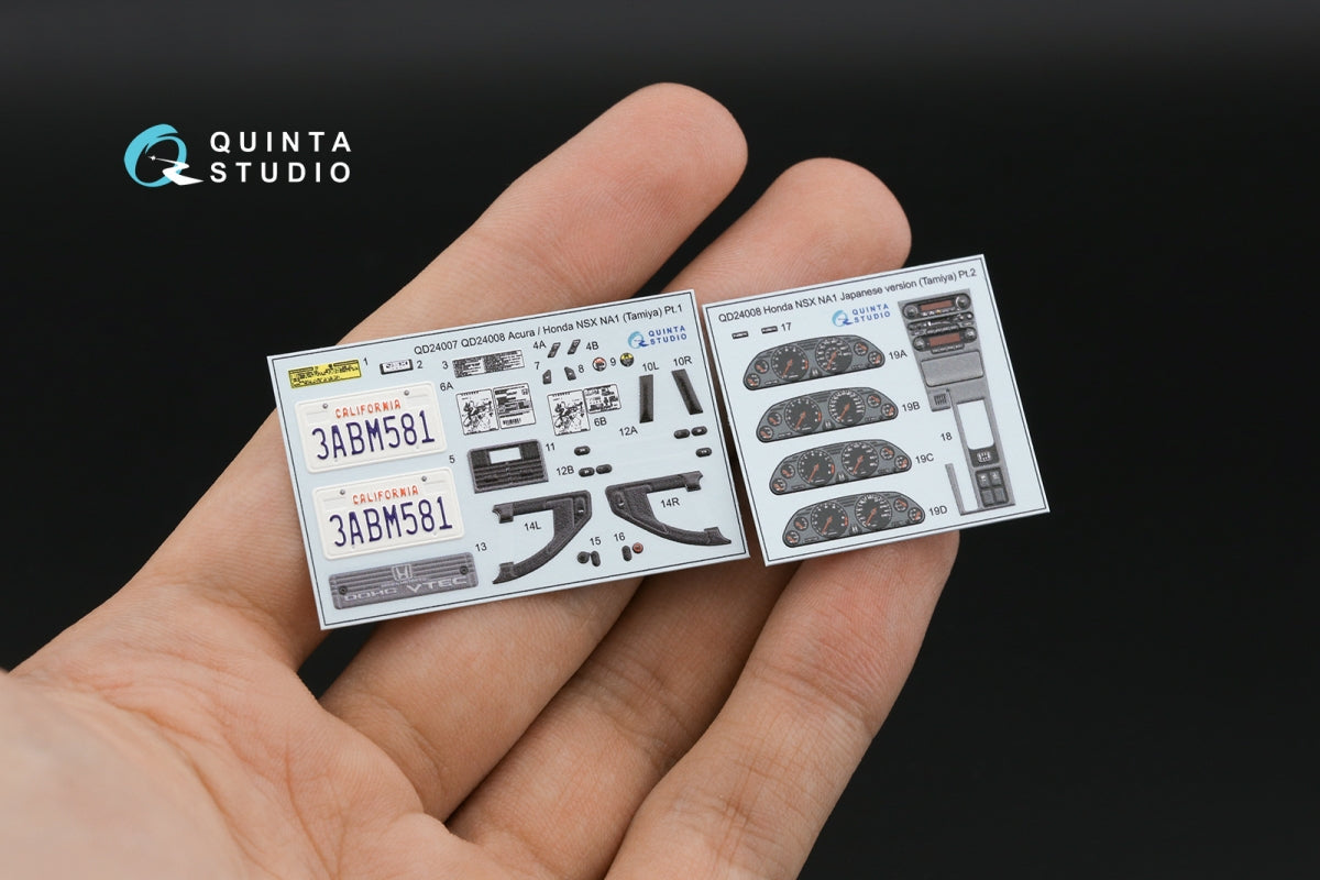 Quinta Studio QD24008 Honda NSX NA1 Japanese version 3D-Printed &amp;amp; coloured Interior on decal paper (Tamiya) 1/24 – Bild 3