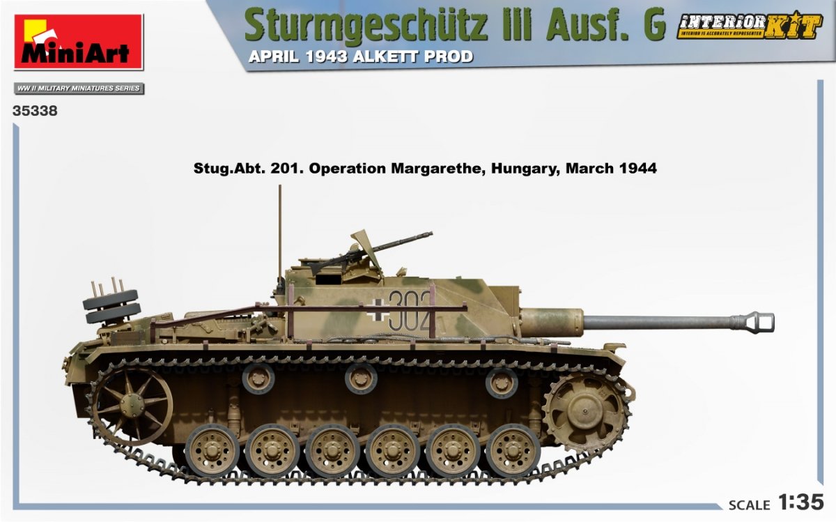 Mini Art 35338 Sturmgeschutz III Ausf. G APRIL 1943 ALKETT PROD. INTERIOR KIT 1/35 – imagen 10