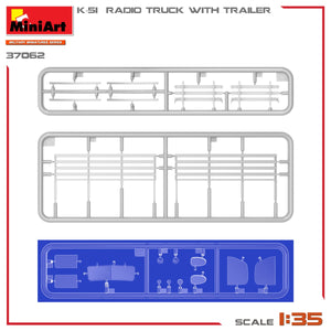 Miniart 37062 K-51 RADIO TRUCK WITH TRAILER 1/35 – immagine 13