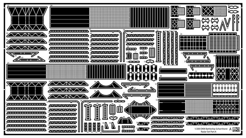 MK1 Design MD-20024 DKM Battleship SCHARNHORST DX PACK for Trumpeter 1/200 – imagen 65