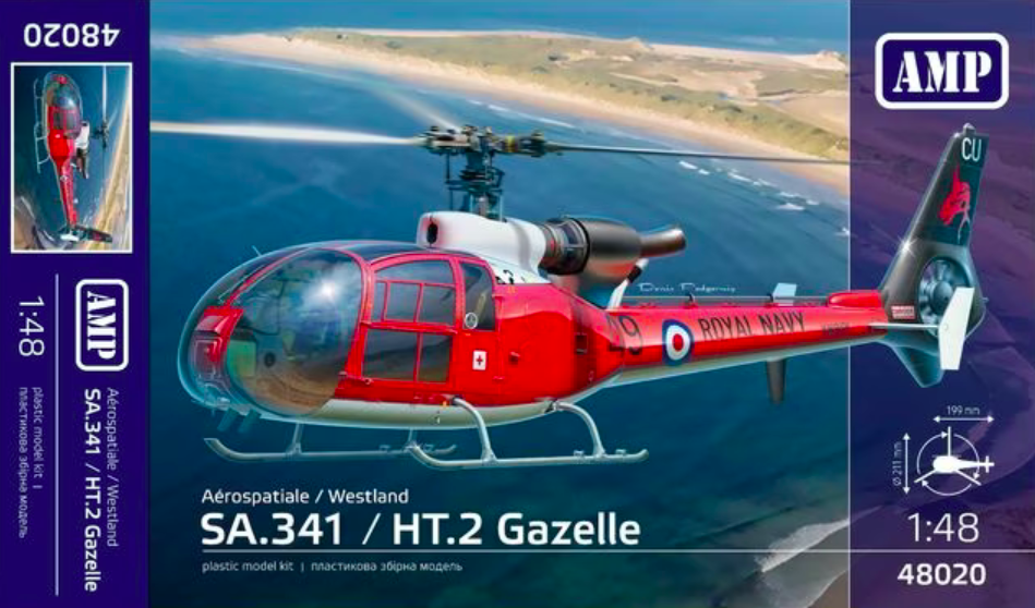 AMP 48020 Aerospatiale/Westland Gazelle 1/48