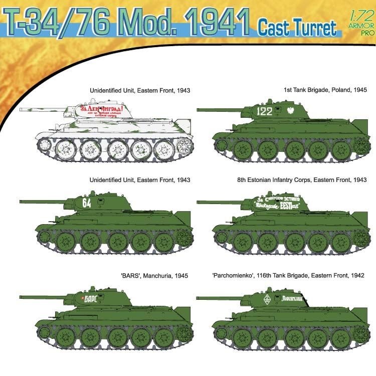 Dragon 7262 T-34/76 Mod.1941 Cast Turret 1/72 – immagine 4