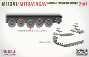 Andy&amp;#39;s Hobby Headquarters AHHQ-009 M113A1 / M113A1 ACAV 2 in 1 Kit 1/16 – Bild 4