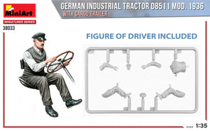 MiniArt 38033 GERMAN INDUSTRIAL TRACTOR D8511 MOD. 1936 WITH CARGO TRAILER 1/35 – zdjęcie 2