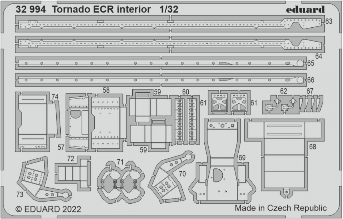 Eduard 32994 Tornado ECR interior ITALERI 1/32 – imagen 3