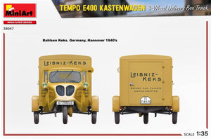 MiniArt 38047 TEMPO E400 KASTENWAGEN 3-WHEEL DELIVERY BOX TRACK 1/35 – Bild 14