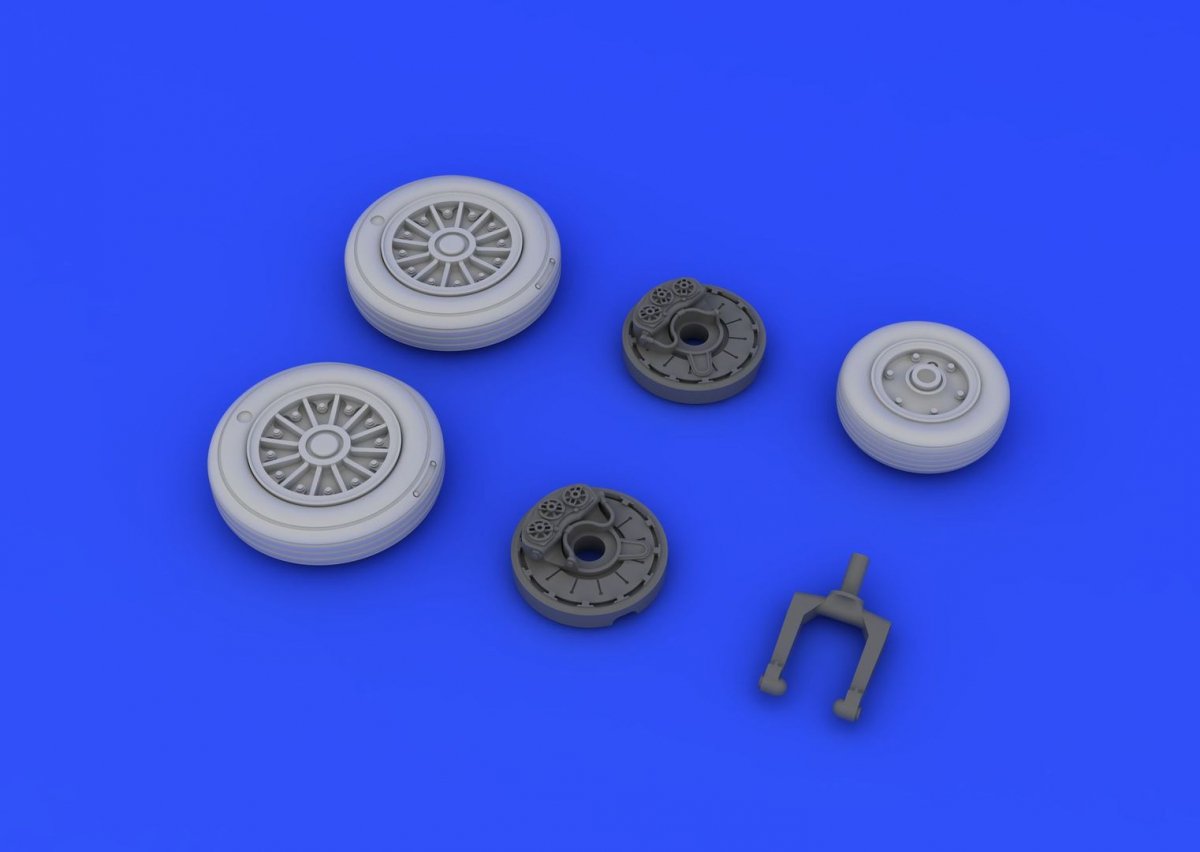 Eduard 648213 A-4E wheels early 1/48 (EDUARD, HASEGAWA) – immagine 4