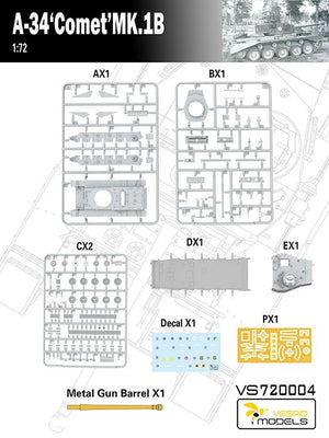 Vespid Models VS720004 A-34 Comet MK.1B 1/72 – immagine 4
