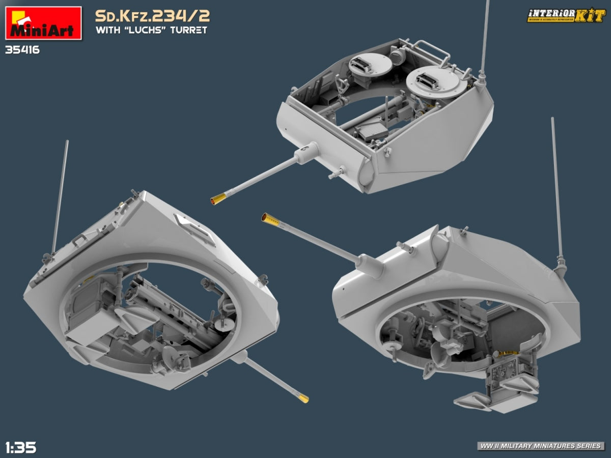 MiniArt 35416 Sd.Kfz.234/2 WITH LUCHS TURRET. INTERIOR KIT 1/35 – image 16