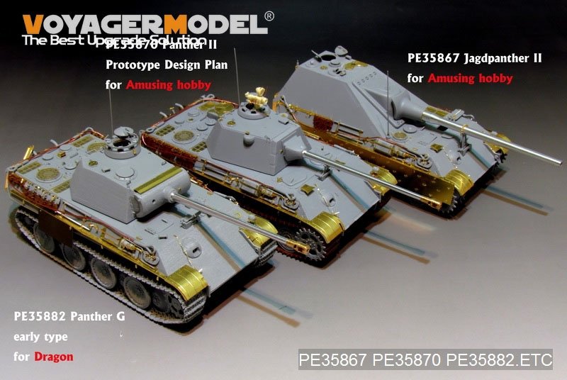 Voyager Model PE35870 WWII German Panther II Prototype Design Plan basic for AMUSING HOBBY 1/35 – immagine 9