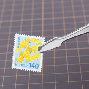 Mineshima F-6 Flat Stamp tweezers 125mm – zdjęcie 2