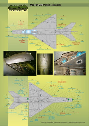 ModelMaker Decals D48020 MiG-21PFM/M/MF/bis/UM Polish stencils 1/48 – Bild 5