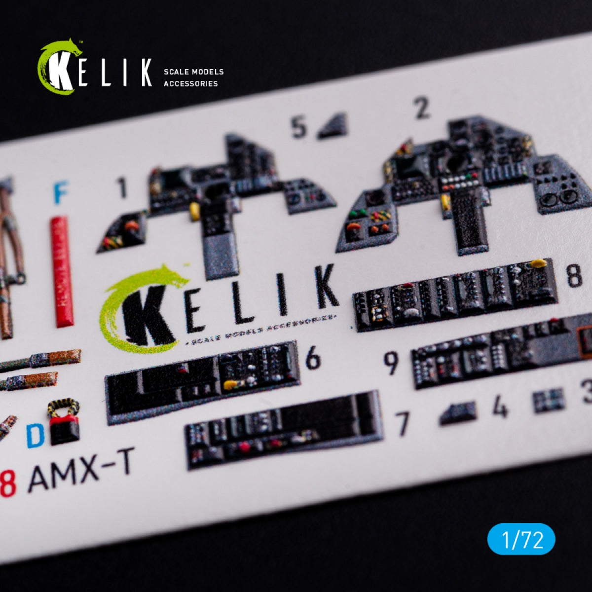 KELIK K72088 AMX-T interior 3D decals for Italeri kit 1/72 – Bild 6