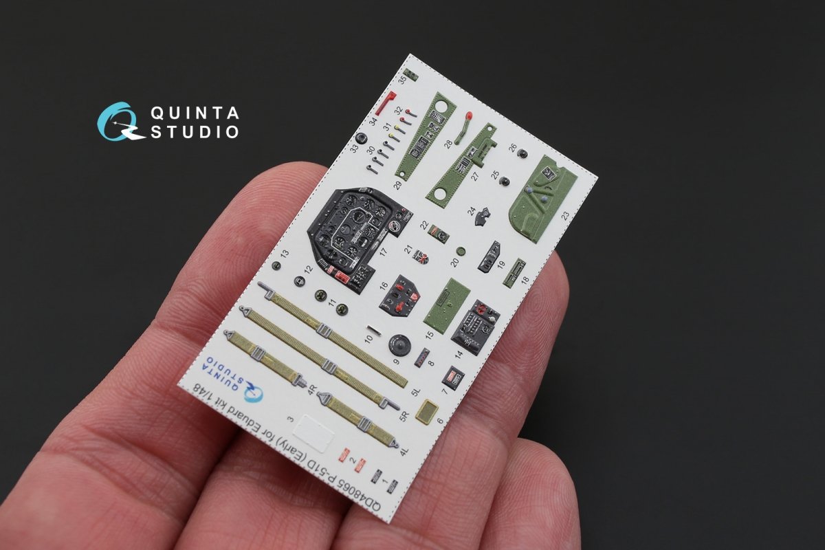 Quinta Studio QD48065 P-51D (Early) 3D-Printed &amp;amp; coloured Interior on decal paper (for Eduard kit) 1/48 – imagen 2