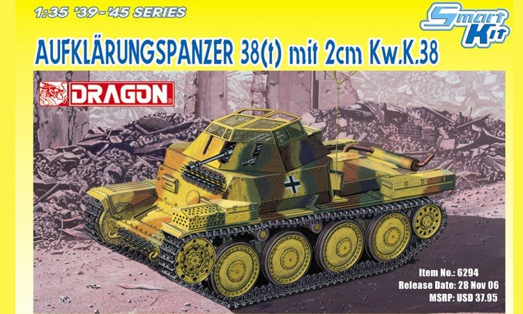 Dragon 6294 Aufklaerungspanzer 38(t) mit 2cm Kw.K. 38 1/35