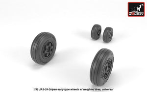 Roues Armory Models AW32502 JAS-39 Gripen avec pneus lestés, échelle 1/32 (début de production) – image 2
