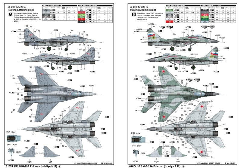 Trumpeter 01674 MIG-29A Fulcrum Izdeliye 9.12 – immagine 3