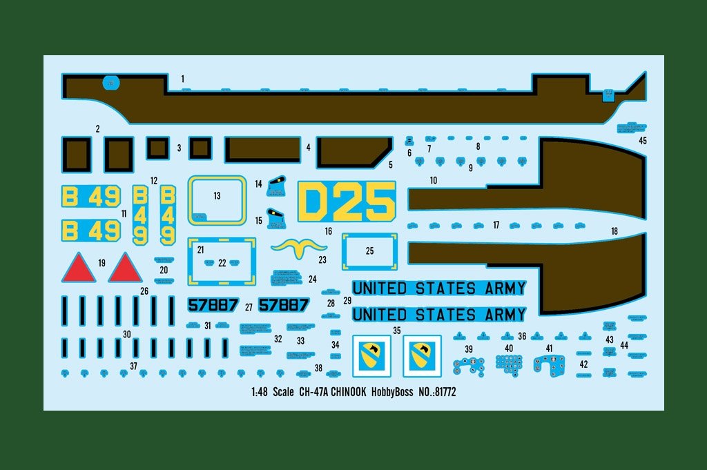 Hobby Boss 81772 CH-47A Chinook 1/48 – immagine 9