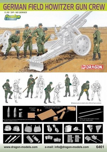 Dragon 6461 Équipe d'obusier de campagne allemand (1/35)