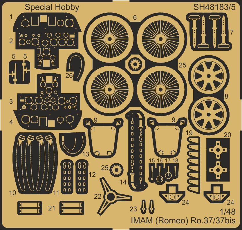 Special Hobby 48183 IMAM (Romeo) Ro.37 A30 engine 1/48 – immagine 4
