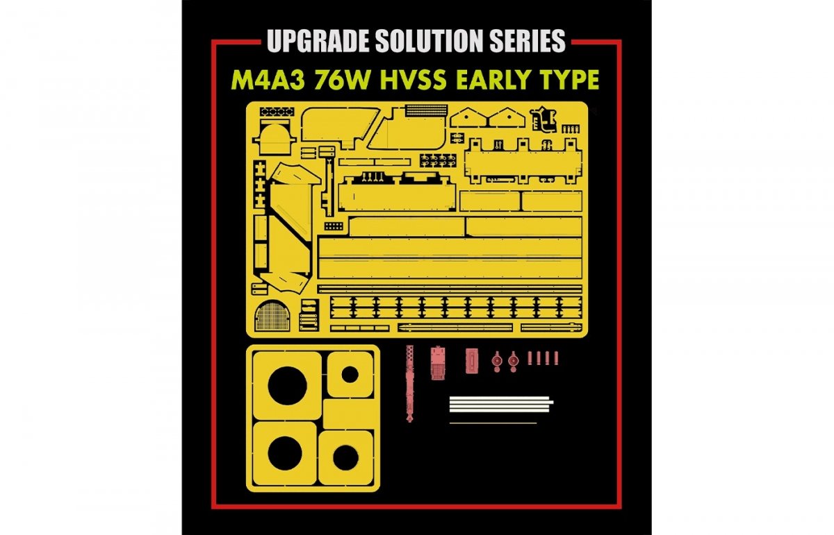 Rye Field Modèle 2026 M4A3 76W HVSS SÉRIE DE SOLUTIONS DE MISE À NIVEAU DE TYPE EARLY 1/35 – image 2