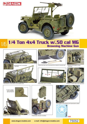 Dragon 75052 1/4 Ton 4x4 Truck w/.50 cal MG 1/6 – Bild 4