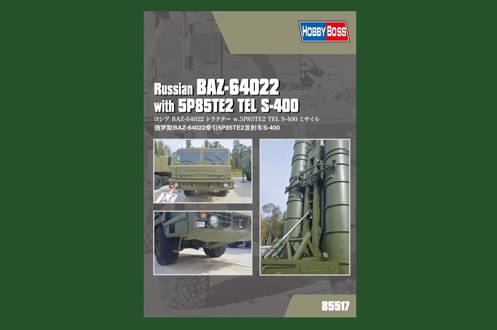 Hobby Boss 85517 Russian BAZ-64022 with 5P85TE2 TEL S-400 1/35 – immagine 3