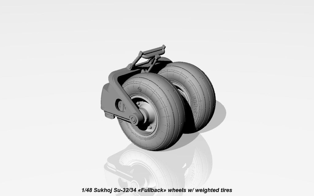 Armory Models AW48025 Sukhoj Su-32FN / Su-34 Fullback wheels w/ weighted tires 1/48 – imagen 8