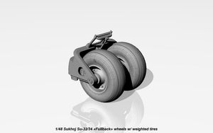 Armory Models AW48025 Sukhoj Su-32FN / Su-34 Fullback wheels w/ weighted tires 1/48 – imagen 8