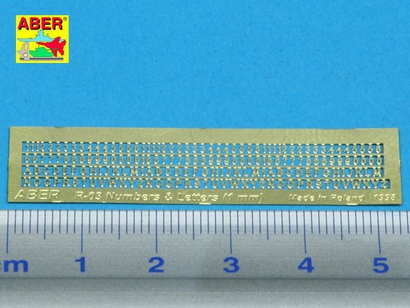 Aber R-03 Numbers and letters (1,0mm) – Bild 2