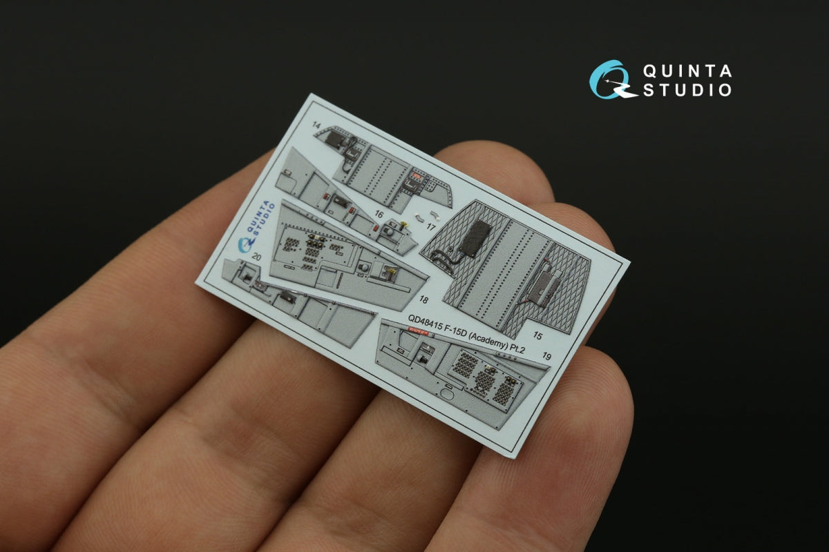 Quinta Studio QD48415 F-15D 3D-Printed coloured Interior on decal paper (Academy) 1/48 – immagine 6