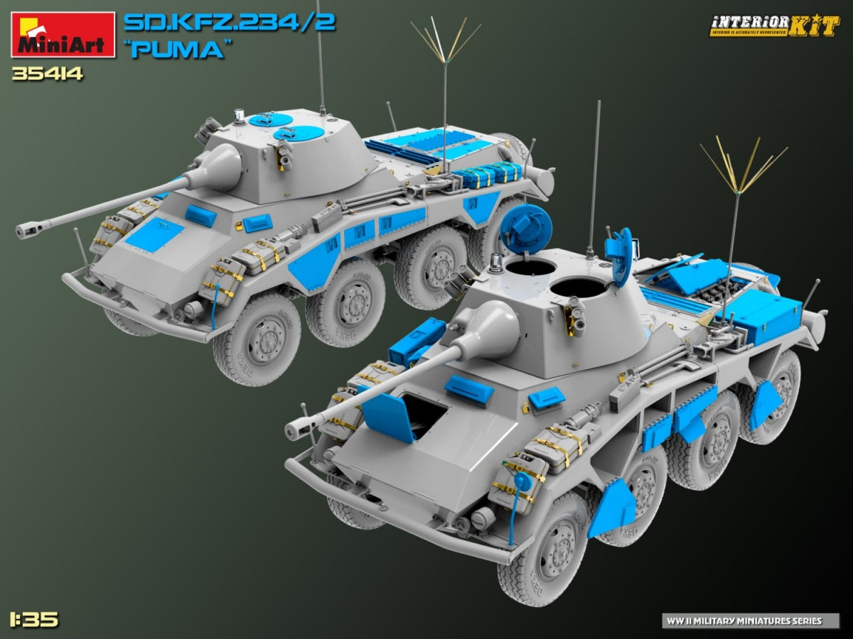 MiniArt 35414 Sd.Kfz. 234/2 PUMA. INTERIOR KIT 1/35 – Bild 8
