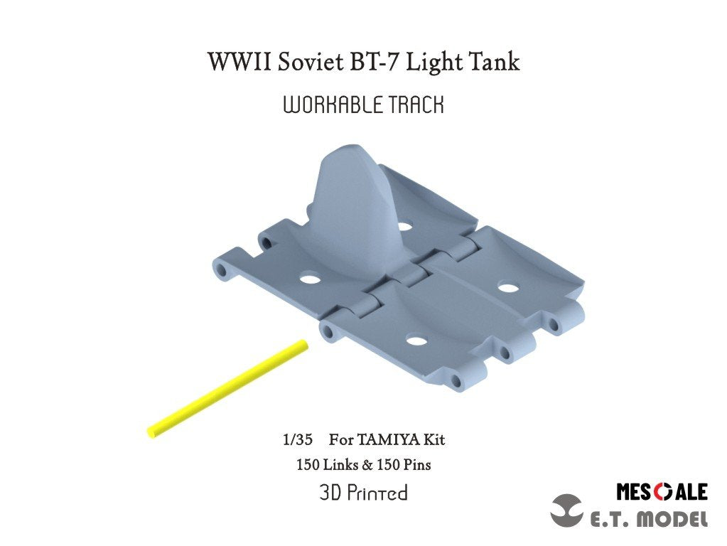 ET Model P35-025 WWII Soviet BT-7 Light Tank Workable Track ( 3D Printed ) 1/35