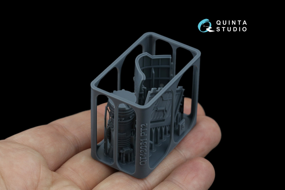 Quinta Studio QT48081 Ka-52/Ка-52М Engine with bay and cover, portside (Zvezda/Quinta) 1/48