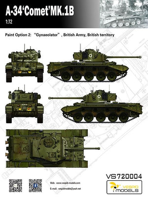 Vespid Models VS720004 A-34 Comet MK.1B 1/72 – immagine 6