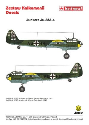 Techmod 48031 - Junkers Ju 88A-4 1/48 – imagen 2