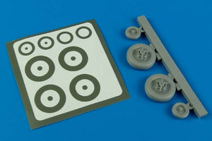 Aires 4589 F-100 Super Sabre wheels &amp;amp; paint masks 1/48 Monogram|Trumpeter