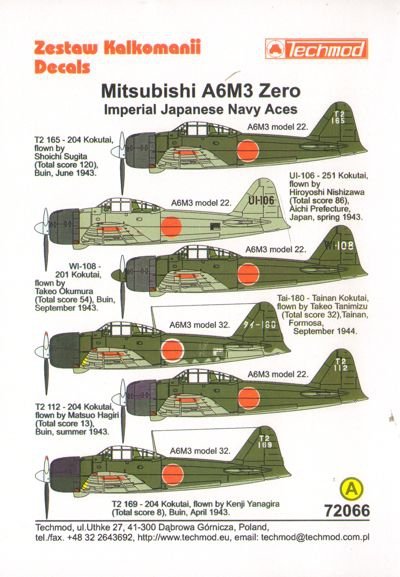 Techmod 72066 A6M3 Zero (1/72)