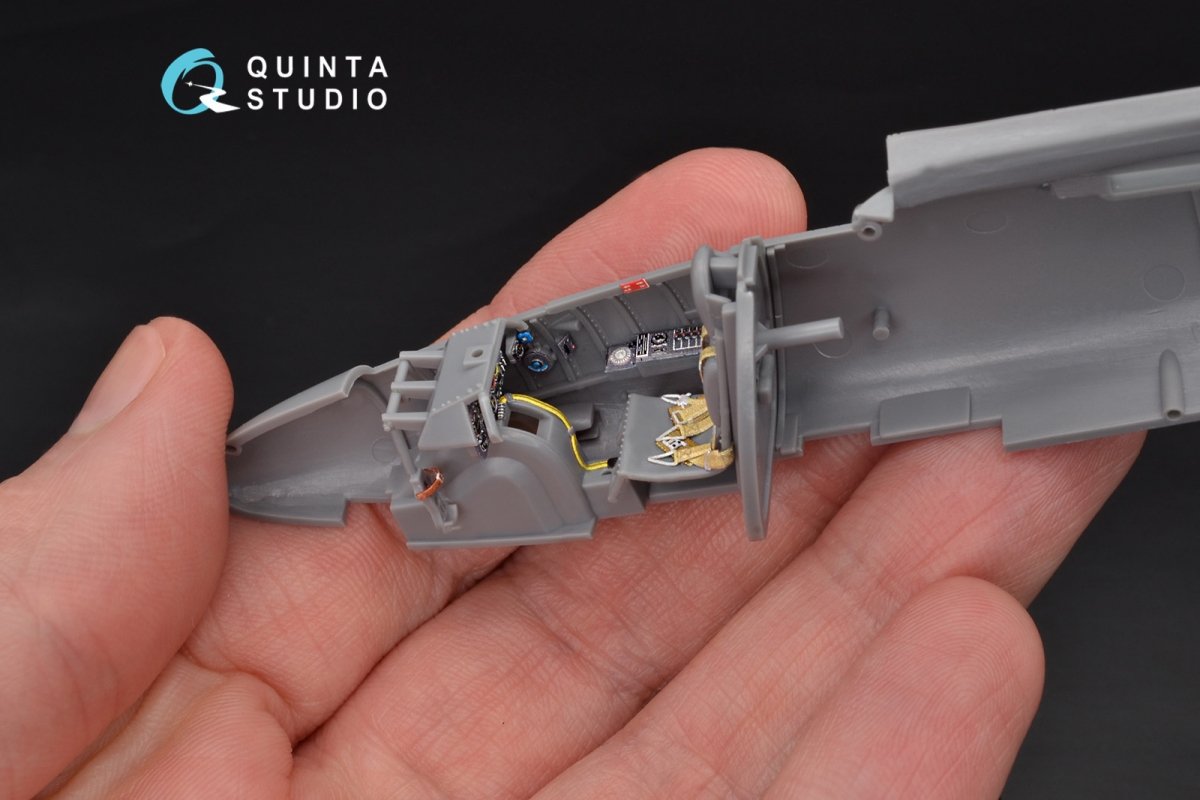 Quinta Studio QD48106 He-162 3D-Printed &amp;amp; coloured Interior on decal paper (for Tamiya kit) 1/48 – immagine 9