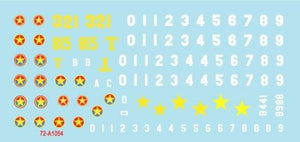 Star Decals 72-A1054 Vietnam # 4. NVA North Vietnamese T-54B markings 1/72 – Bild 3