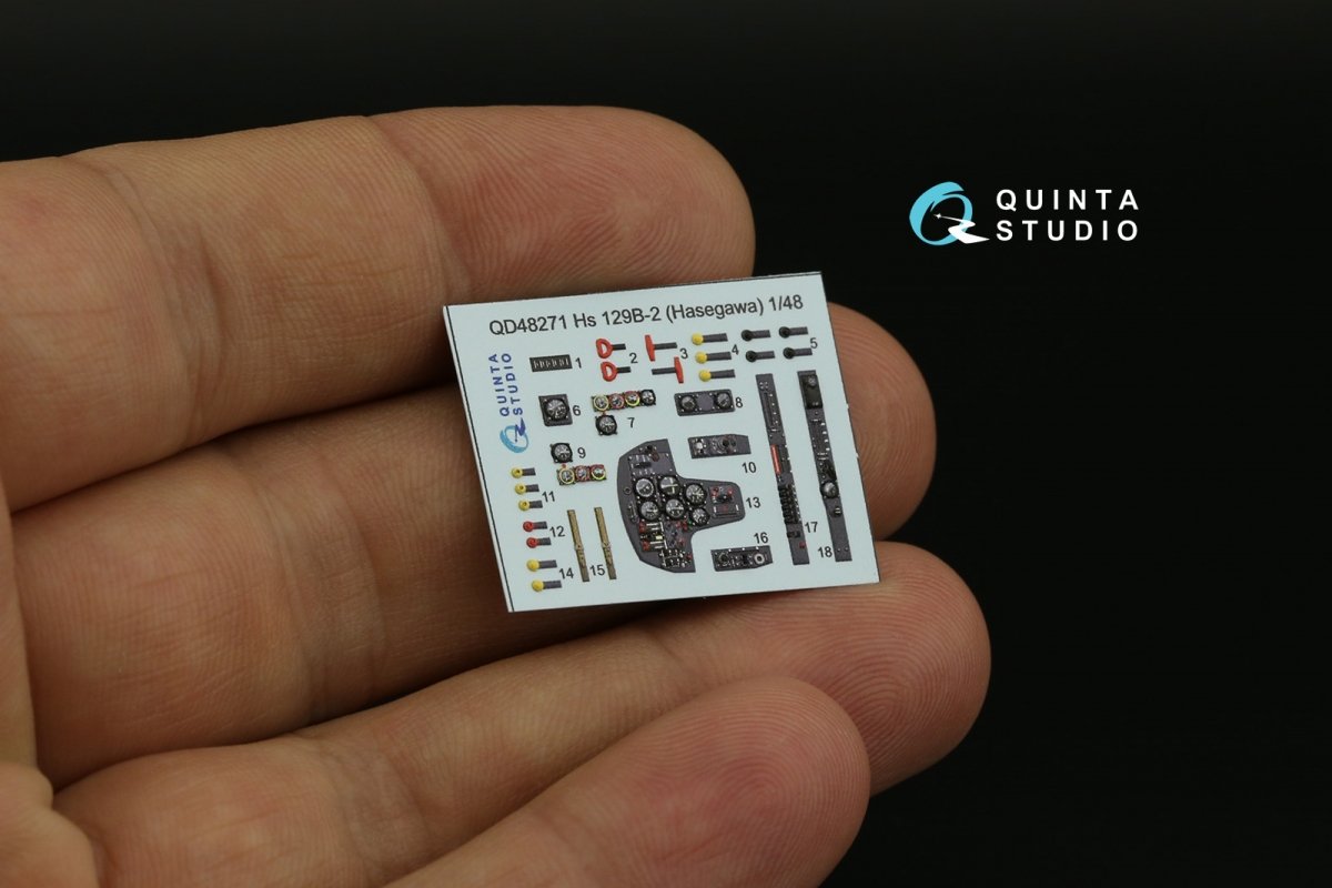 Intérieur imprimé en 3D et coloré sur papier décalcomanie Quinta Studio QD48271 Hs 129B-2 (Hasegawa) 1/48  – image 10