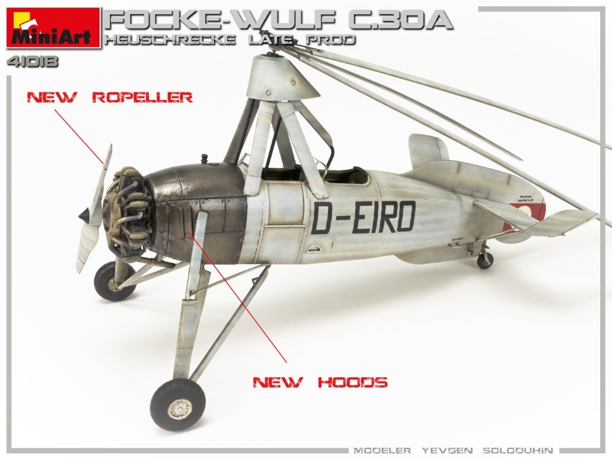 MiniArt 41018 FOCKE-WULF FW C.30A HEUSCHRECKE. LATE PROD 1/35 – immagine 3