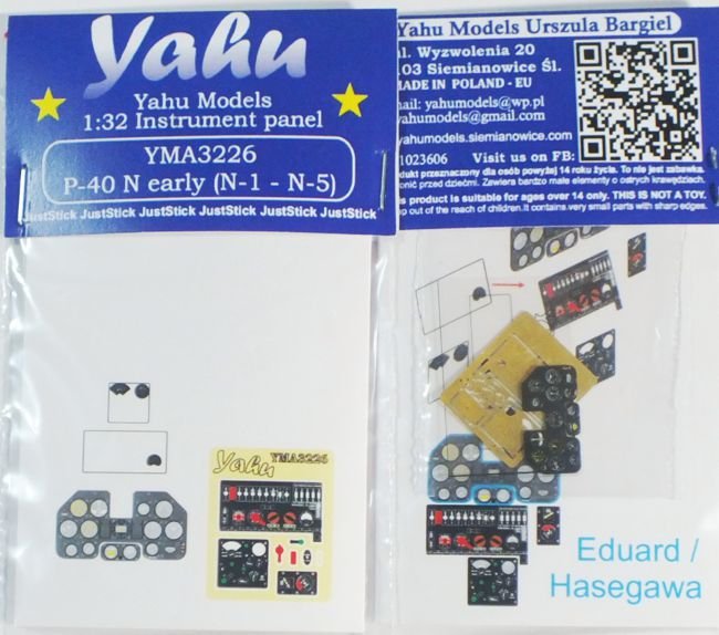 Yahu YMA3226 P-40 N early N1 – N5 (Hasegawa, Eduard) 1/32