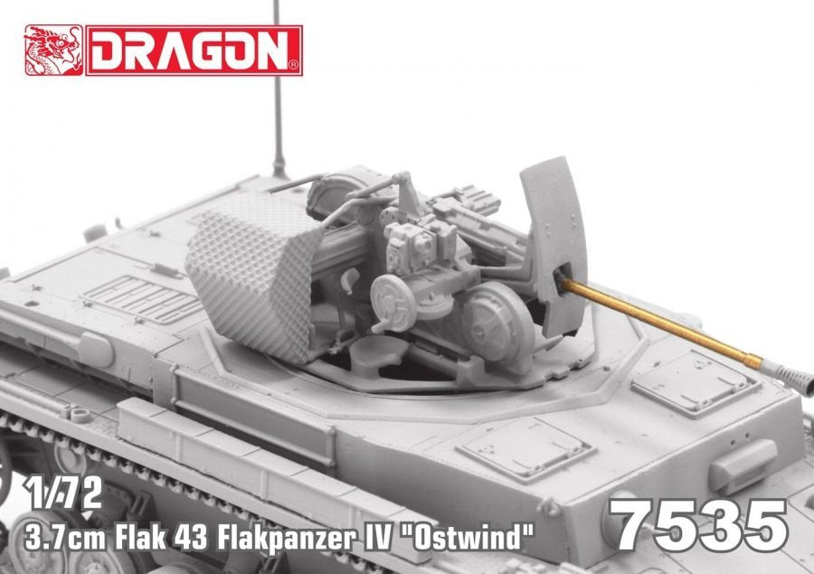 Dragon 7535 3.7cm FlaK 43 Flakpanzer IV &amp;quot;Ostwind&amp;quot; 1/72 – imagen 4